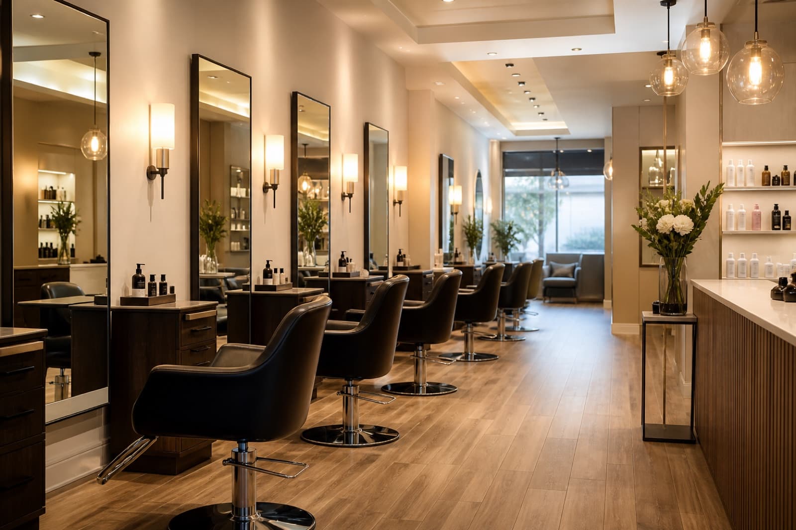 Modern salon interior